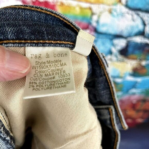 Rag & Bone The Dre Skinny Jeans in Mariner Size 27 - Picture 9 of 9